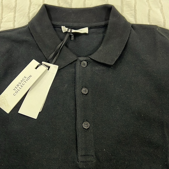 Versace Collection Black Polo Shirt - S - Picture 2 of 3